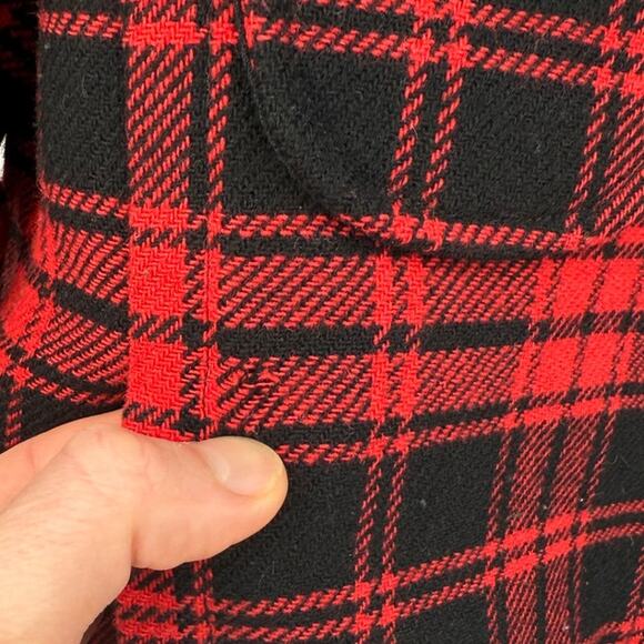 Marc Jacobs Women's Wool Zippered Jacket Buffalo Plaid Red Size XS Y2K Vintage - Picture 3 of 14